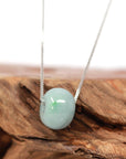 Baikalla Jewelry Jade Pendant Necklace Baikalla™ "Good Luck Button" Necklace Real Rich Green Jade Lucky KouKou Pendant Necklace