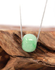 Baikalla Jewelry Jade Pendant Necklace Baikalla™ "Good Luck Button" Necklace Real Rich Green Jade Lucky KouKou Pendant Necklace