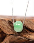 Baikalla Jewelry Jade Pendant Necklace Baikalla™ "Good Luck Button" Necklace Real Rich Green Jade Lucky KouKou Pendant Necklace
