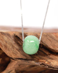 Baikalla Jewelry Jade Pendant Necklace Baikalla™ "Good Luck Button" Necklace Real Rich Green Jade Lucky KouKou Pendant Necklace