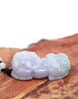 Baikalla Jewelry genuine jadeite carving Baikalla™ Pi Xiu Genuine Burmese Lavender Green Jadeite Jade PiXiu Pendant Necklace (FengShui Lucky)