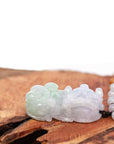 Baikalla Jewelry genuine jadeite carving Baikalla™ Pi Xiu Genuine Burmese Lavender Green Jadeite Jade PiXiu Pendant Necklace (FengShui Lucky)
