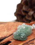 Baikalla Jewelry genuine jadeite carving Baikalla™ Pi Xiu Genuine Burmese Blue Green Jadeite Jade PiXiu Pendant Necklace (FengShui Lucky)