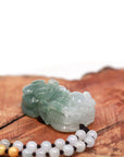 Baikalla Jewelry genuine jadeite carving Baikalla™ Pi Xiu Genuine Burmese Blue Green Jadeite Jade PiXiu Pendant Necklace (FengShui Lucky)