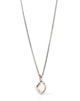 Baikalla Jewelry Gemstone Pendant Necklace Sterling Silver Freeform Australian White Opal Bezel Set Necklace