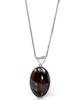 Baikalla Jewelry Gemstone Pendant Necklace Sterling Silver Freeform Australian Boulder Opal Bezel Set Necklace