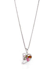 Baikalla Jewelry Silver Tourmaline Pendant Sterling Silver Tourmaline Heart Shape Pendant Necklace With CZ