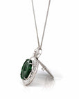 Baikalla Jewelry 18k Gold Jadeite Necklace Baikalla 18K White Gold Genuine Luxury Imperial Jadeite KouKou Pendant with Diamonds