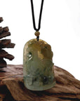 Baikalla Jewelry Jade Carving Necklace Natural Honey Yellow Jadeite Jade "Rooster" Pendant Necklace For Men, Collectibles.