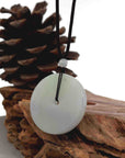Baikalla Jewelry Jade Pendant Necklace Baikalla "Good Luck Button" Lavender Jadeite Jade Lucky KouKou Pendant Necklace