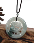Baikalla Jewelry genuine jadeite carving Baikalla™ Genuine Burmese Green Jadeite Jade Kirin ( QiLin ) Pendant Necklace (Kirin ( QiLin ) Lucky)