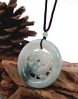 Baikalla Jewelry genuine jadeite carving Baikalla™ Genuine Burmese Green Jadeite Jade Kirin ( QiLin ) Pendant Necklace (Kirin ( QiLin ) Lucky)