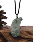 Baikalla Jewelry Jade Carving Necklace Baikalla "Roaring Dragon" Natural Jadeite Jade Blue Green Pendant Necklace For Men