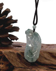 Baikalla Jewelry Jade Carving Necklace Baikalla "Roaring Dragon" Natural Jadeite Jade Blue Green Pendant Necklace For Men
