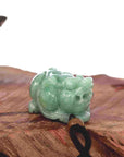 Baikalla Jewelry genuine jadeite carving Baikalla™ Pi Xiu Genuine Burmese Green Jadeite Jade PiXiu Pendant Necklace (FengShui Lucky)