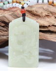 Baikalla Jewelry Jade Pendant Necklace Baikalla™ Genuine HeTian White Nephrite Jade Bigger Dragon Pendant Necklace