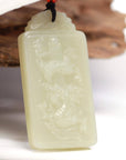 Baikalla Jewelry Jade Pendant Necklace Baikalla™ "Dragon Rising" Genuine HeTian White Nephrite Jade Dragon Pendant Necklace