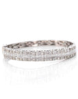 Baikalla Jewelry Gold Diamond Bangle Bracelet 10k White Gold Channel set baguette& round diamonds Oval Bangle Bracelet