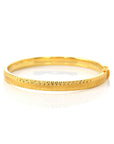 Baikalla Jewelry Gold Diamond Bangle Bracelet 6 18k Yellow Gold Oval Wide Bangle Bracelet (7 in)