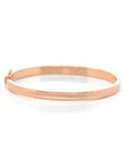 Baikalla Jewelry Gold Diamond Bangle Bracelet 6.5 18k Rose Gold Oval Wide Bangle Bracelet ( 7 in )