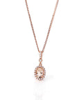 Baikalla Jewelry 14K Gold Morganite Necklace Pendant Only 14k Rose Gold Natural Champagne Morganite Pendant with Diamonds