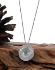 Baikalla Jewelry Jade Pendant Necklace Baikalla "Good Luck Button" Necklace Lavender Jadeite Jade Lucky Ping An Kou Necklace