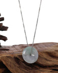 Baikalla Jewelry Jade Pendant Necklace Baikalla "Good Luck Button" Necklace Lavender Jadeite Jade Lucky Ping An Kou Necklace