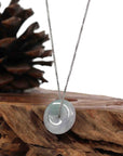 Baikalla Jewelry Jade Pendant Necklace Baikalla "Good Luck Button" Necklace Lavender Jadeite Jade Lucky Ping An Kou Necklace