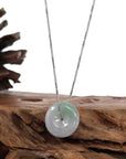 Baikalla Jewelry Jade Pendant Necklace Baikalla "Good Luck Button" Necklace Lavender Jadeite Jade Lucky Ping An Kou Necklace