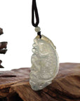 Baikalla Jewelry genuine jadeite carving Baikalla™ Genuine Burmese Ice Jadeite Jade Fish Pendant Necklace