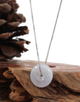 Baikalla Jewelry Jade Pendant Necklace Baikalla "Good Luck Button" Necklace Lavender Jadeite Jade Lucky Ping An Kou Necklace