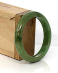 Baikalla Jewelry Jadeite Jade Bangle Bracelet Genuine Burmese High End Deep Green Jadeite Jade Bangle Bracelet (56.52 mm)