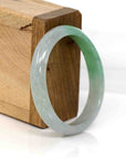 Baikalla Jewelry Jadeite Jade Bangle Bracelet Baikalla Genuine Burmese Green Jadeite Jade Oval Bangle (53.53 mm)