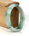 Baikalla Jewelry Jadeite Jade Bangle Bracelet Baikalla Genuine Burmese Green Jadeite Jade Oval Bangle (59.26 mm)