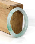 Baikalla Jewelry Jadeite Jade Bangle Bracelet Baikalla Genuine Burmese Ice Green Jadeite Jade Oval Bangle (52.83 mm)