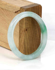 Baikalla Jewelry Jadeite Jade Bangle Bracelet Baikalla Genuine Burmese Ice Green Jadeite Jade Oval Bangle (52.83 mm)