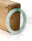 Baikalla Jewelry Jadeite Jade Bangle Bracelet Baikalla Genuine Burmese Ice Green Jadeite Jade Oval Bangle (52.83 mm)