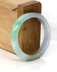 Baikalla Jewelry Jadeite Jade Bangle Bracelet Baikalla Genuine Burmese Green Jadeite Jade Oval Bangle (54.20 mm)