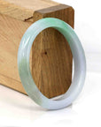 Baikalla Jewelry Jadeite Jade Bangle Bracelet Baikalla Genuine Burmese Green Jadeite Jade Oval Bangle (54.20 mm)