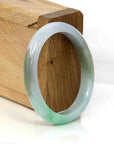 Baikalla Jewelry Jadeite Jade Bangle Bracelet Baikalla Genuine Burmese Green Jadeite Jade Oval Bangle (54.20 mm)