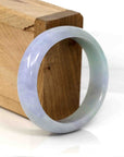 Baikalla Jewelry Jadeite Jade Bangle Bracelet High-quality Lavender Natural Burmese Jadeite Jade Oval Bangle (57.66 mm )