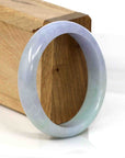 Baikalla Jewelry Jadeite Jade Bangle Bracelet High-quality Lavender Natural Burmese Jadeite Jade Oval Bangle (57.66 mm )