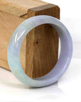 Baikalla Jewelry Jadeite Jade Bangle Bracelet High-quality Lavender Natural Burmese Jadeite Jade Oval Bangle (57.66 mm )