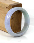 Baikalla Jewelry Jadeite Jade Bangle Bracelet High-quality Lavender Natural Burmese Jadeite Jade Oval Bangle (57.66 mm )