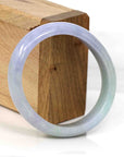 Baikalla Jewelry Jadeite Jade Bangle Bracelet High-quality Lavender Natural Burmese Jadeite Jade Oval Bangle (57.66 mm )