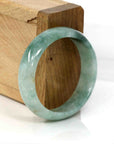 Baikalla Jewelry Jadeite Jade Bangle Bracelet Genuine Burmese Blue-green Jadeite Jade Oval Bangle (52.75 mm)