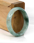 Baikalla Jewelry Jadeite Jade Bangle Bracelet Genuine Burmese Blue-green Jadeite Jade Oval Bangle (52.75 mm)