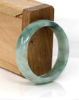 Baikalla Jewelry Jadeite Jade Bangle Bracelet Genuine Burmese Blue-green Jadeite Jade Oval Bangle (52.75 mm)