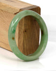 Baikalla Jewelry Jadeite Jade Bangle Bracelet Baikalla Genuine Burmese Yellowish Green Jadeite Jade Oval Bangle (56.29 mm)