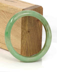 Baikalla Jewelry Jadeite Jade Bangle Bracelet Baikalla Genuine Burmese Yellowish Green Jadeite Jade Oval Bangle (56.29 mm)